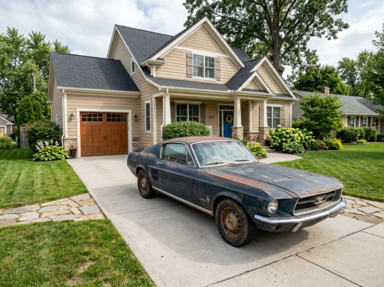 A junk car takes up space in your driveway